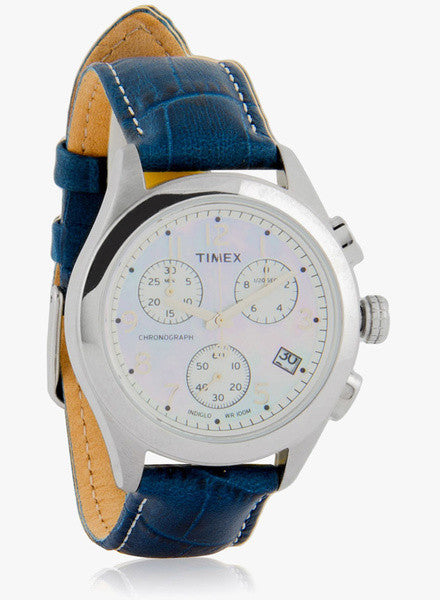 TimexT2N233 Blue/Silver Chronograph Watch