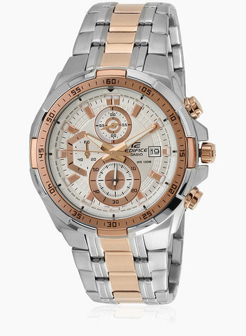 CasioEdifice Efr-539Sg-7A5vudf (Ex222) Silver-Pink Gold/White-Pink Gold Analog Watch